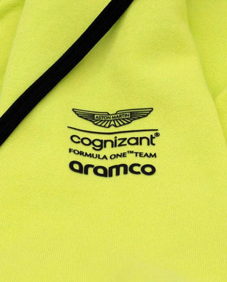 Aston Martin Cognizant F1 Kimoa Fernando Alonso Men's Lifestyle Hoodie- Lime - Rustle Racewears