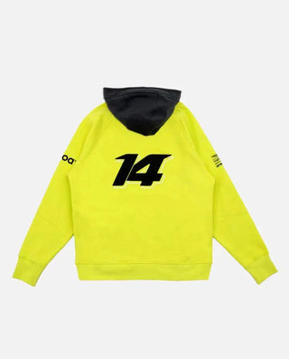 Aston Martin Cognizant F1 Kimoa Fernando Alonso Men's Lifestyle Hoodie- Lime - Rustle Racewears