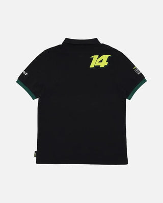 Aston Martin Cognizant F1 Kimoa Fernando Alonso Men's Lifestyle Polo-Shirt - Black - Rustle Racewears