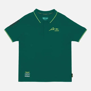 Aston Martin Cognizant F1 Kimoa Fernando Alonso Men's Lifestyle Polo-Shirt - Green - Rustle Racewears