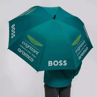 Aston Martin Cognizant F1 Team Golf Umbrella- Green - Rustle Racewears