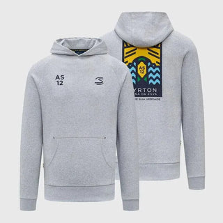 Ayrton Senna Seasonal Graphic Hoodie - Grey - Rustle Racewears