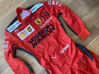 Charles Leclerc 2020 Ferrari Mission Winnow Replica Racing Suit - Rustle Racewears