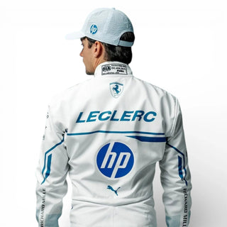 2025 Charles Leclerc Scuderia Ferrari White F1 Race Suit – Monaco GP - Rustle Racegear