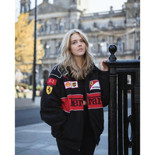 F1 Vintage Scuderia Ferrari Jacket Black - Rustle Racewears