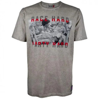 JAMES HUNT T-SHIRT RACE HARD PARTY HARD - Rustle Racewears