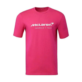 McLaren F1 Men's Miami Neon Logo T-Shirt-Black/White/Vice Blue/Beetroot Purple - Rustle Racewears