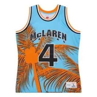 McLaren Racing F1 Special Edition Miami GP Lando Norris Mitchell & Ness Basketball Jersey - Rustle Racewears