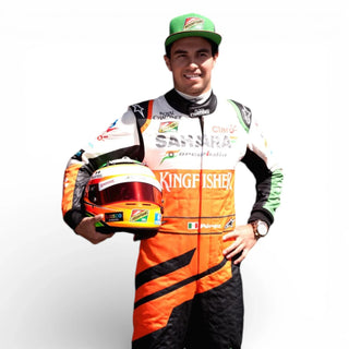 2014 Sergio Perez Sahara Force India F1 Race Suit – Orange Edition - Rustle Racegear