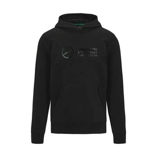 Mercedes Benz AMG Petronas F1 Unisex Stealth Large Logo Hoodie -Black - Rustle Racewears