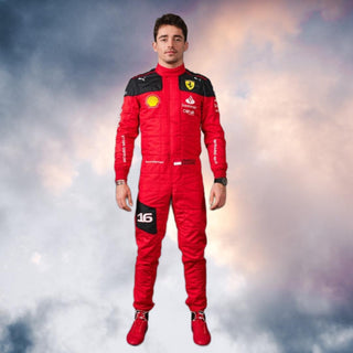 New Charles Leclerc 2023 Race Suit Ferrari F1 - Rustle Racewears