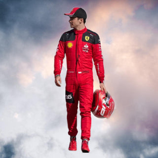 New Charles Leclerc 2023 Race Suit Ferrari F1 - Rustle Racewears