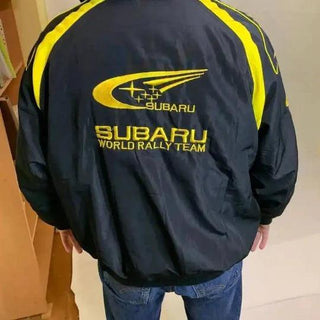 Rally Vintage Subaru Jacket Black - Rustle Racewears