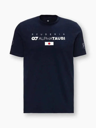 Scuderia AlphaTauri F1 Men's Yuki Tsunoda Driver T-Shirt - Navy - Rustle Racewears