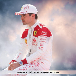 Scuderia Ferrari 2023 Team Charles Leclerc Special Edition Monaco GP Replica Race Suit - Rustle Racewears