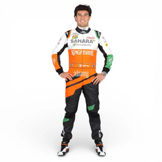 2014 Sergio Perez Sahara Force India F1 Race Suit – Orange Edition - Rustle Racegear